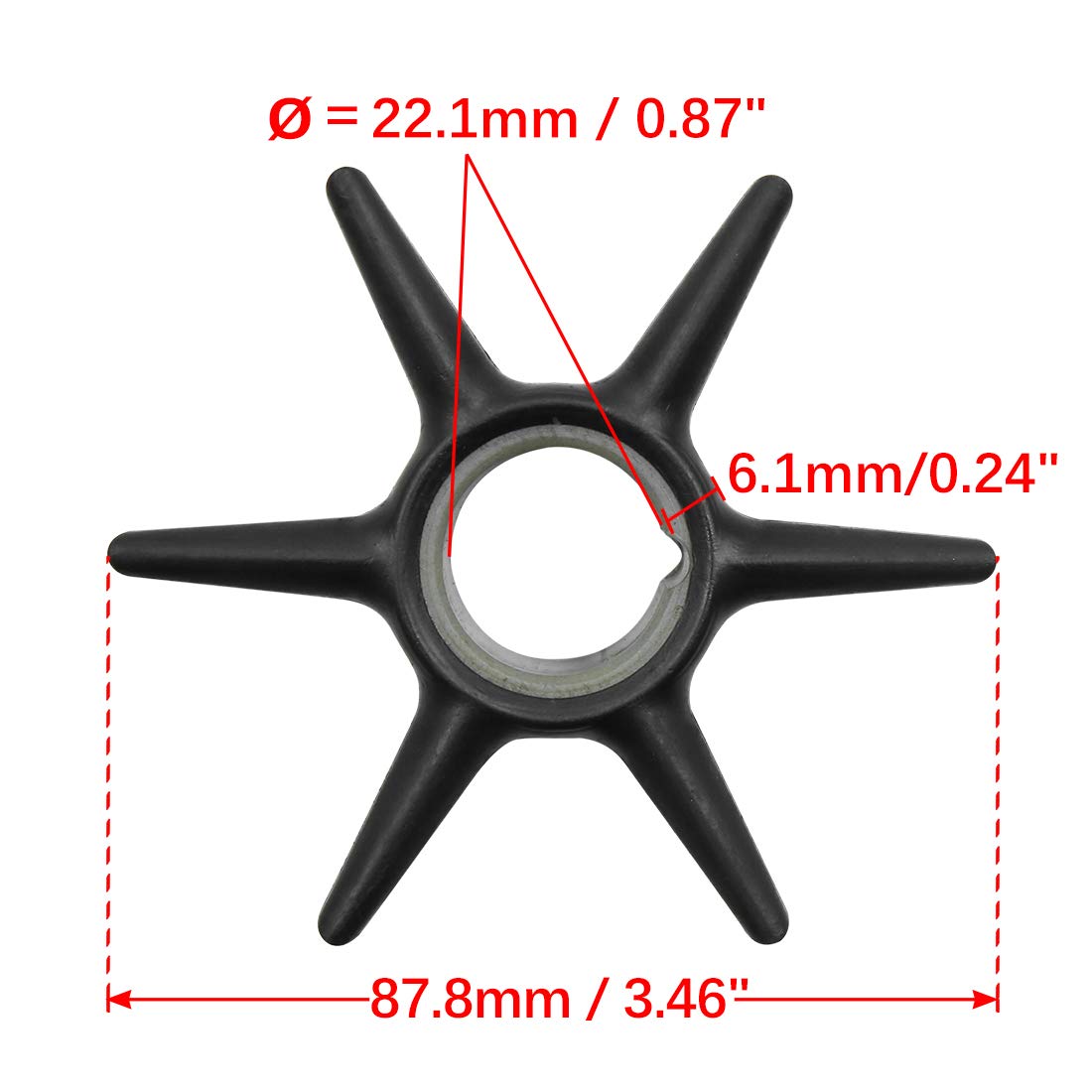 Número de pieza OEM 47-43026-T2 Impulsor de bomba de agua para mercurio